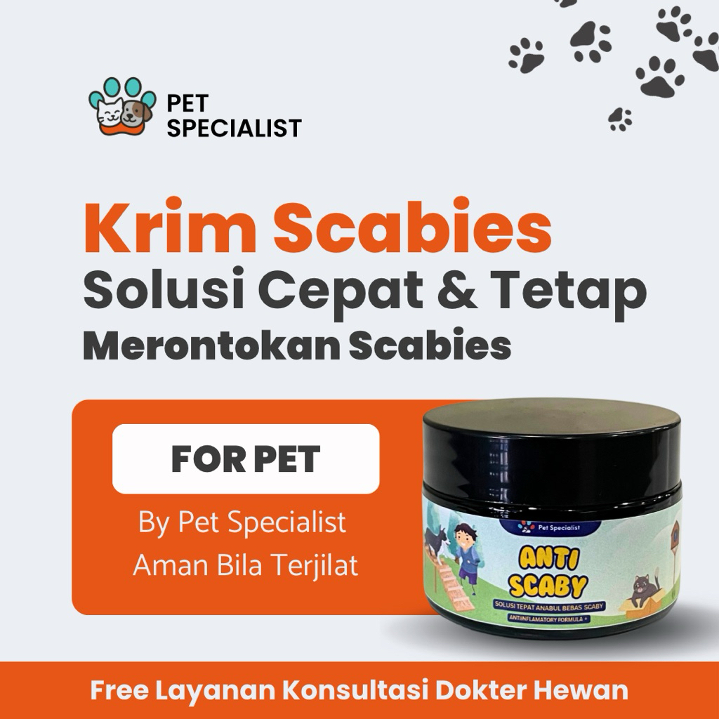 Obat Salep Anti Scabies Pet Specialist 30 gram - Untuk Anjing Kucing - Mengobati gatal, gudik, koren