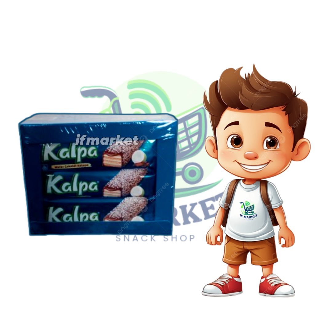 

Kalpa Wafer Cokelat Isi Kelapa - Snack Unik Isi 12 pcs (240gr)