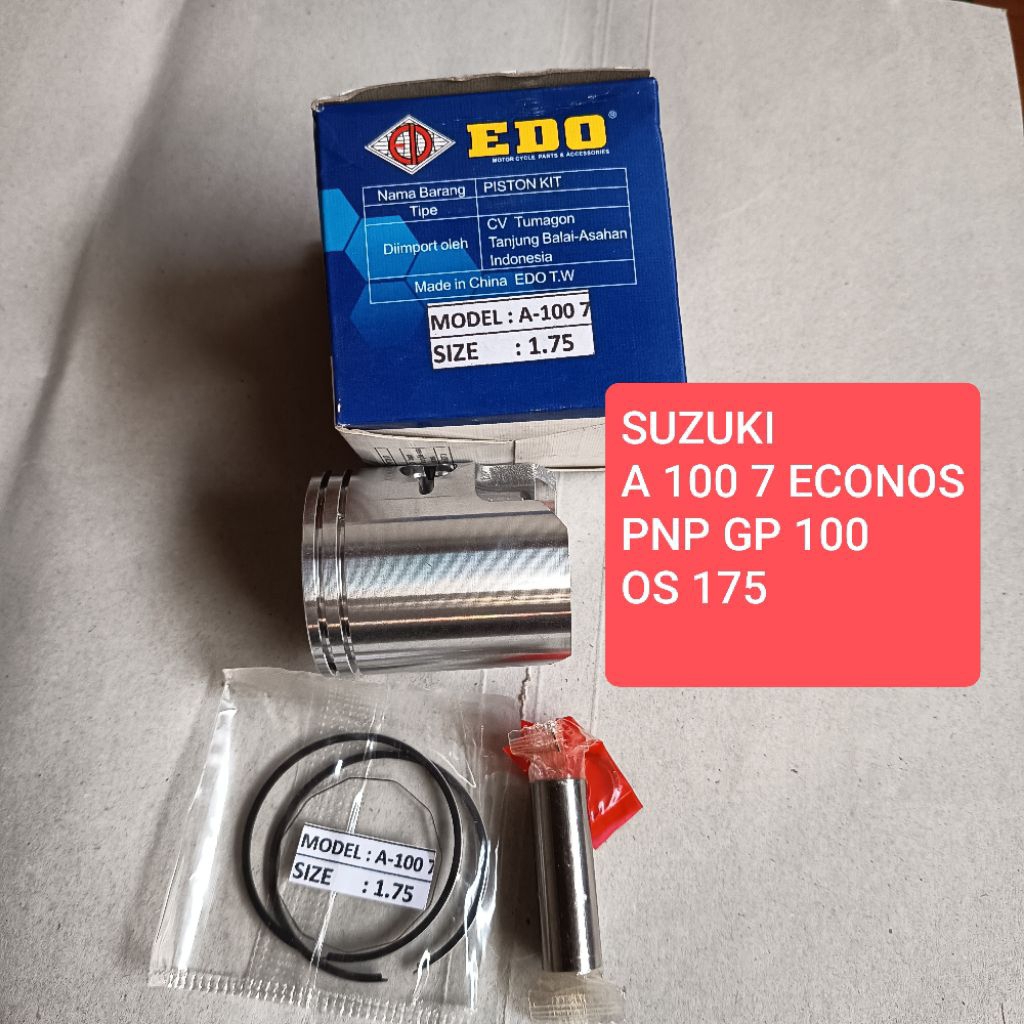 piston plus ring reng pir per pen clip seher SUZUKI A100 A 100 7 ECONOS pnp GP 100 GP 100 os 175