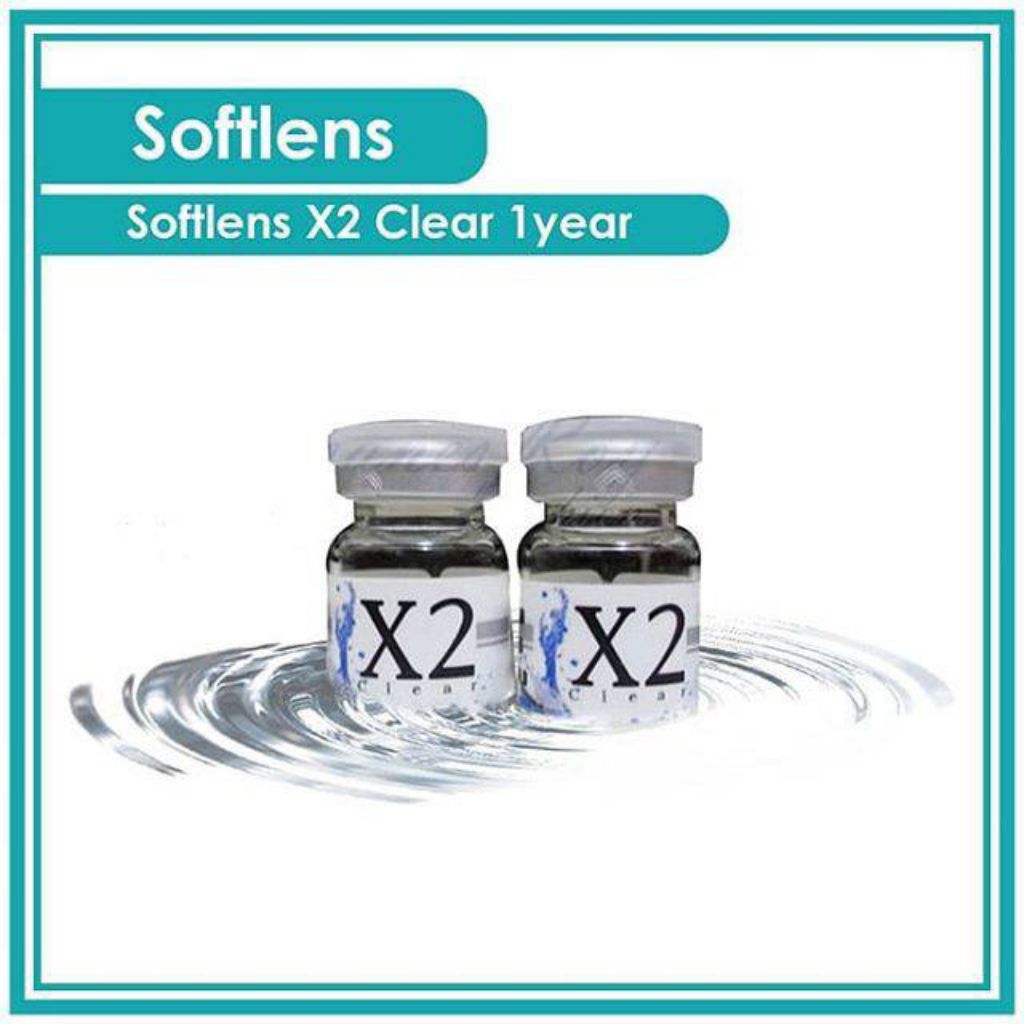 COD/INSTAN Softlens Bening/lensa bening X2 CLEAR MINUS 0.5 - 10 (harga satu mata)