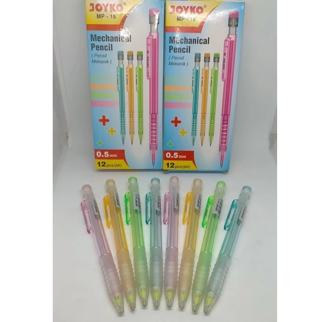 

Pensil mekanik Joyko MP-15 0.5mm 0,5 mm mechanical pencil pinsil cetek - cetek warna warni Ori 100% Original Asli Authentic