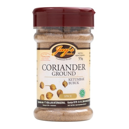

JAYS CORIANDER GROUND/KETUMBAR BUBUK 55 GR 8997014380162