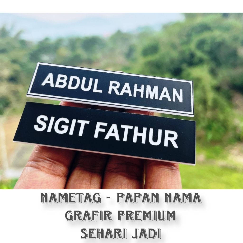 

NAMETAG - PAPAN NAMA UKIR SEHARI JADI