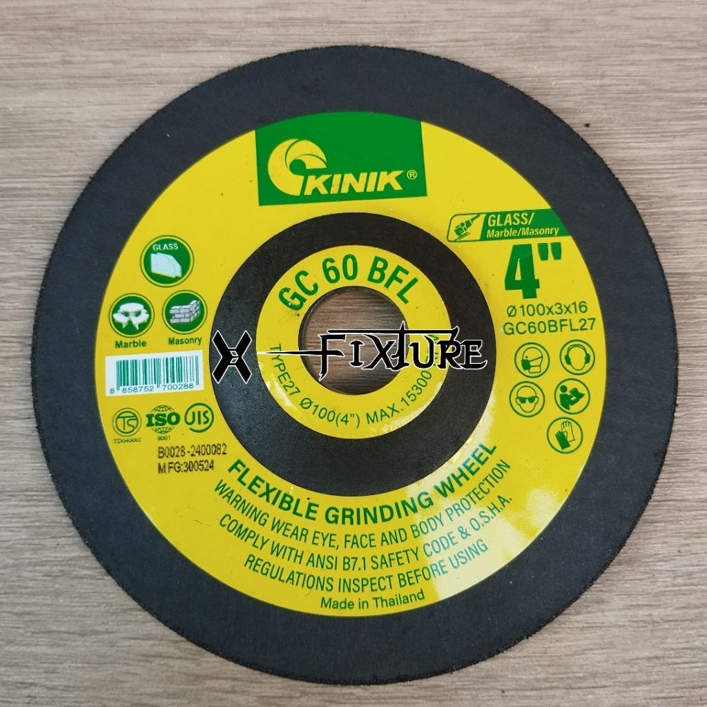 Mata Gerinda Poles Kaca Granit Gc 60 Kinik Flexsibel 4 Inch