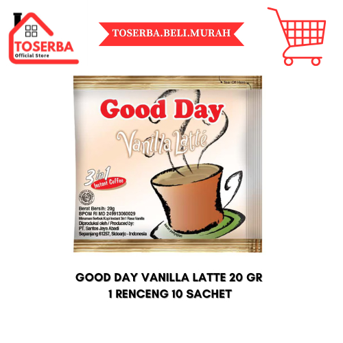 

[READY STOCK] PROMO GOOD DAY VANILLA LATTE 20gr 1 RENCENG 10 SACHET