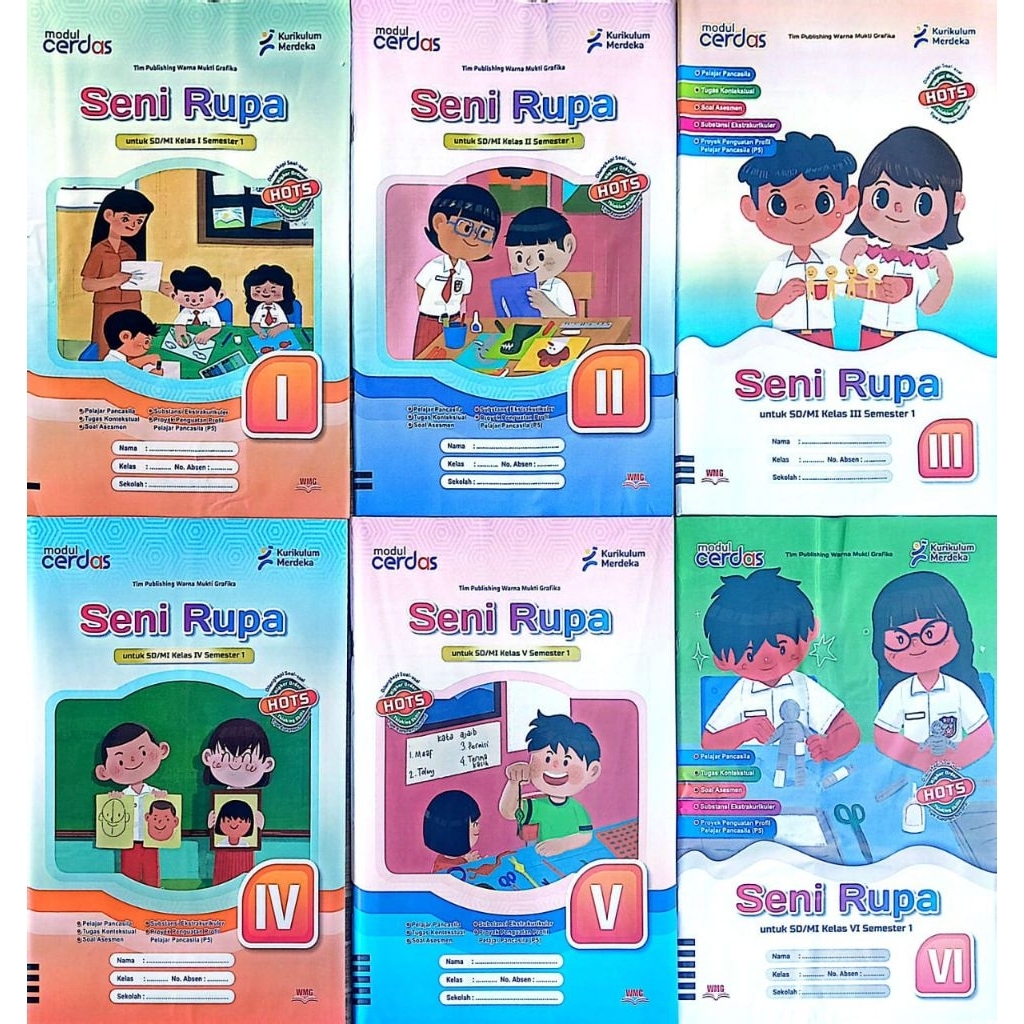 LKS SD MI SENI RUPA KELAS 1 2 3 4 5 6 SEMESTER GANJIL KURIKULUM MERDEKA