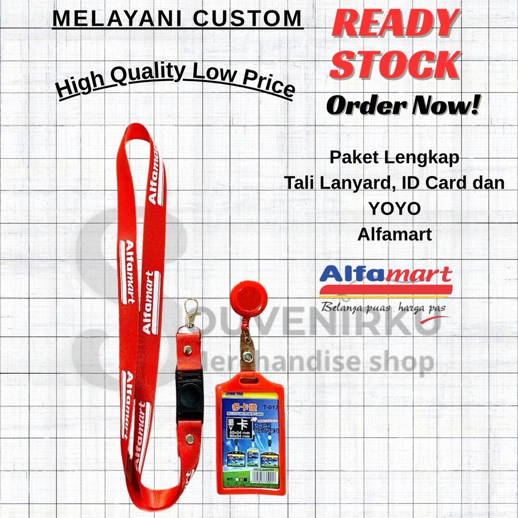 

Paket Lengkap Tali Lanyard + ID Card + YOYO Logo Alfamart
