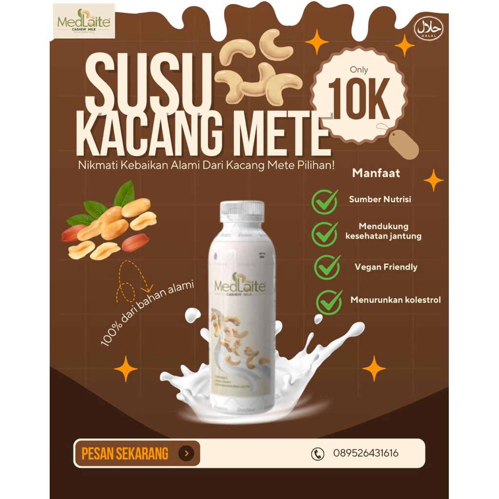 

Susu Kacang Mete Alami - Medlaite