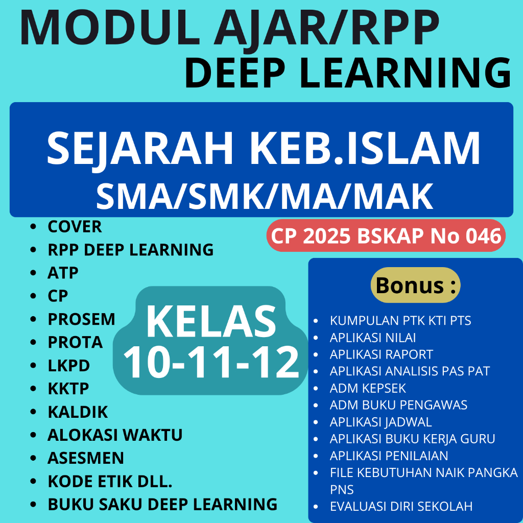 

Modul Ajar RPP Deep Learning SMA SKI KELAS 10 11 12 - RPP DEEP LEARNING SMA/SMK SIAP PAKAI