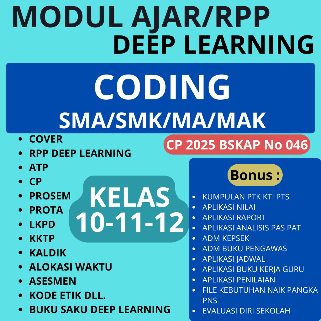 

Modul Ajar RPP Deep Learning KODING FASE E KELAS 10 - RPP DEEP LEARNING MA SMK SMA