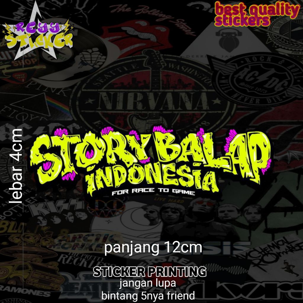 

STICKER PRINTING ANTI AIR STORY BALAP INDONESIA KEREN