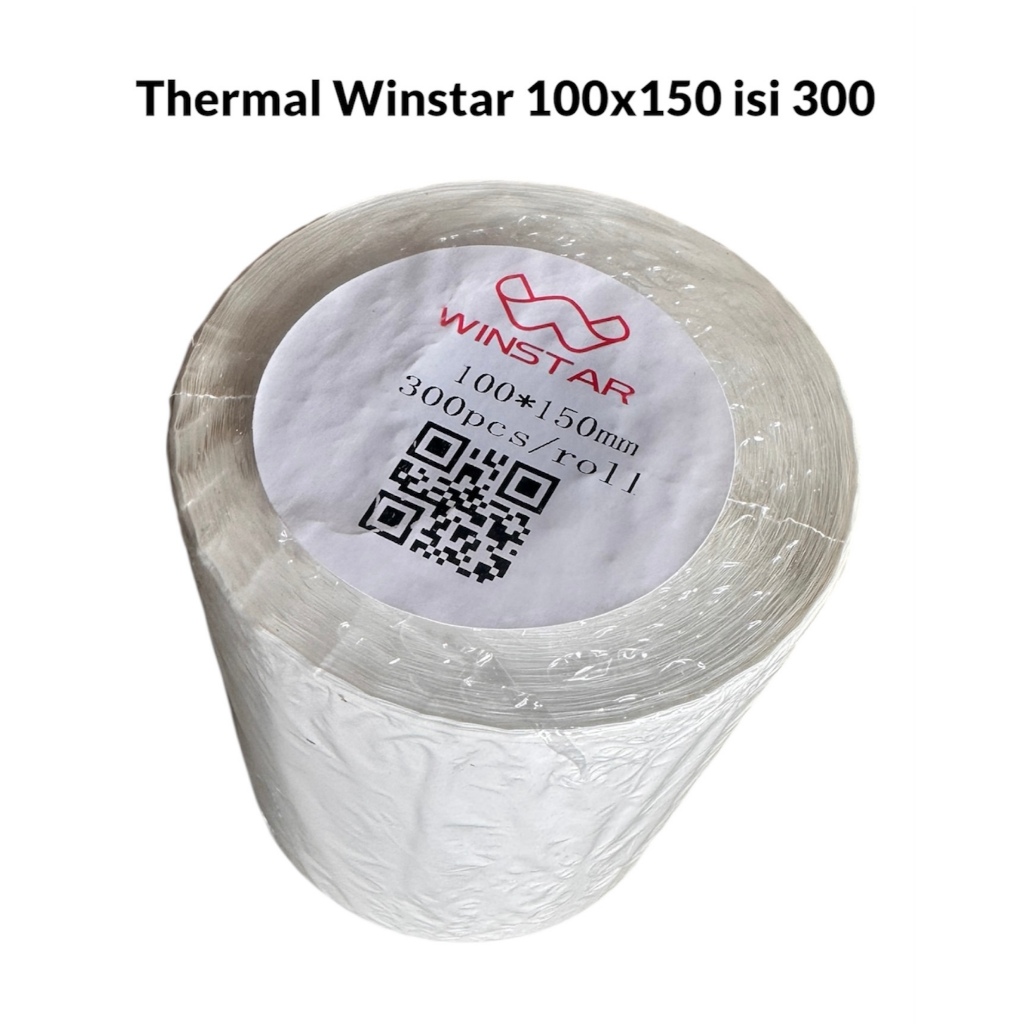

LABEL THERMAL 100X1500 ISI 300 PCS KERTAS RESI PACKING UKURAN A6