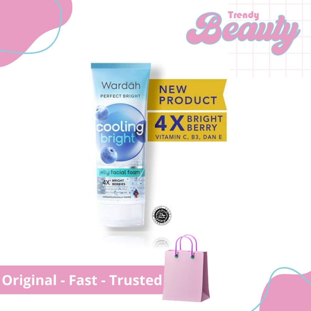 Wardah Perfect Bright Cooling Bright Jelly Facial Foam 100 ml | Sabun Cuci Muka Wardah