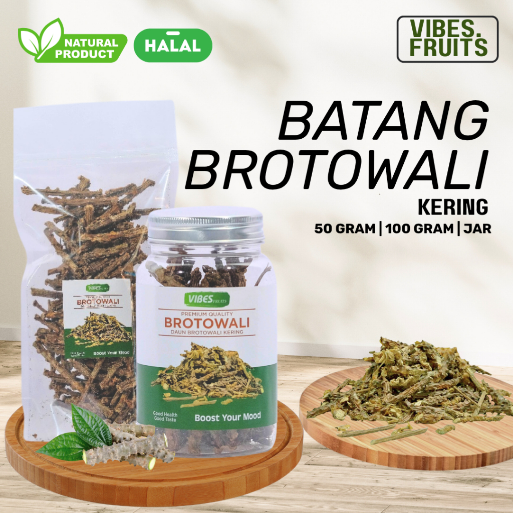 

Brotowali Kering Premium 50gr 100gr / Batang Brotowali Kering Herbal Alami / Bratawali Kering