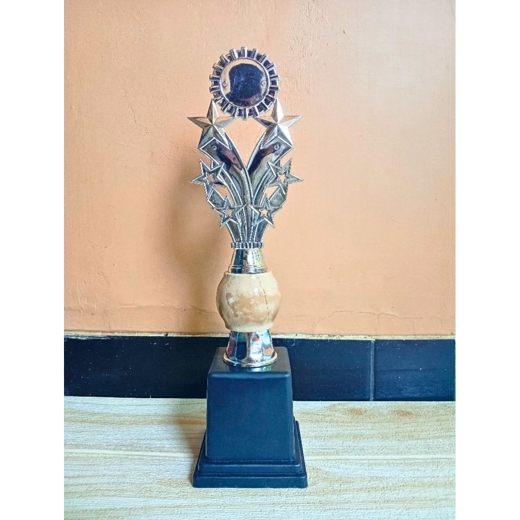 PIALA SATUAN KOMBINASI MARMER BOLA SILVER