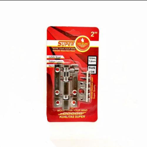 SMAKMUR Grendel Jendela Stainless / Grendel Pintu / Slot Selot Stainless 2" 4' Premium Tebal SUS 304