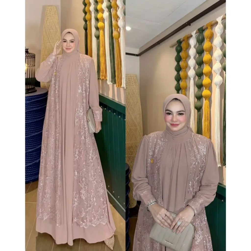 Gamis Mewah Elegan ZAIDA DRESS Gamis Mewah  Gamis Lebaran 2025 Dress Kondangan Wedding Dress