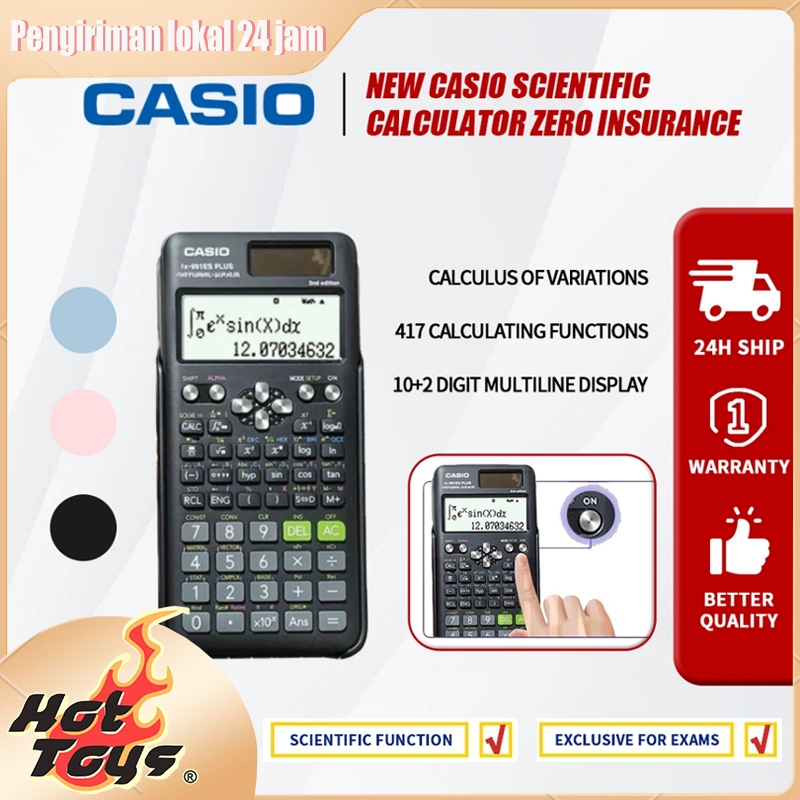 

【Asli 2025】Siap Kalkulator Ilmiah CASIO Fx-991ES plus Kalkulator portabel isi ulang tenaga surya 417 berbagai fungsi kalkulator ujian siswa