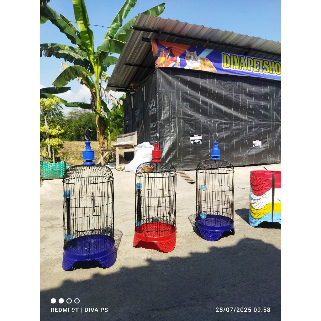 FULSET SANGKAR BESI LOVEBIRD KAPSUL KANDANG SANGKAR BURUNG KAPSUL LOVEBIRD TEBOK PLASTIK