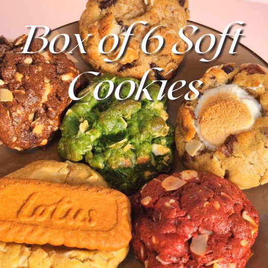 

SOFT BAKED COOKIES PREMIUM - PAKET HEMAT ISI 6 ALL VARIANTS (3 Classic + 3 Artisan) | 1 BOX ISI 6 SOFT BAKED COOKIES by Shabrina Patisserie