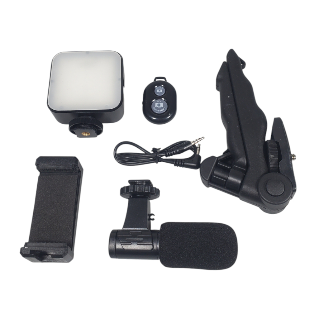 POM Vlog Kit 3in1 Perlengkapan Vlogging Kit 3 in 1 Alat Set Vlog Youtuber Vlogger Murah Lengkap Mic