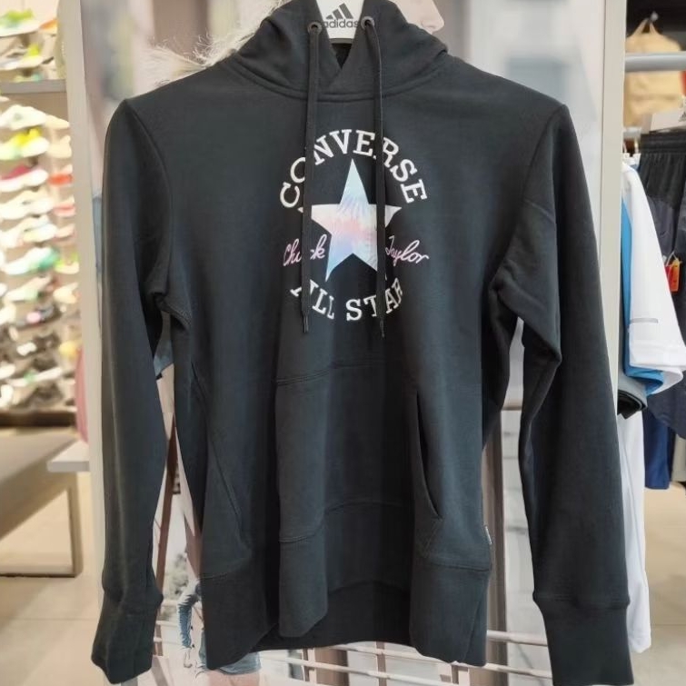 Baju Hoodie - CONVERSE Chuck Batch / Black [CONLJ1033001] - Original