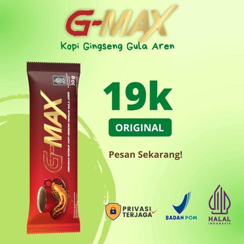 

Kopi GMAX Gingseng - Penambah Stamina dan Energi Pria, Kopi Sehat untuk Vitalitas gmax coffee