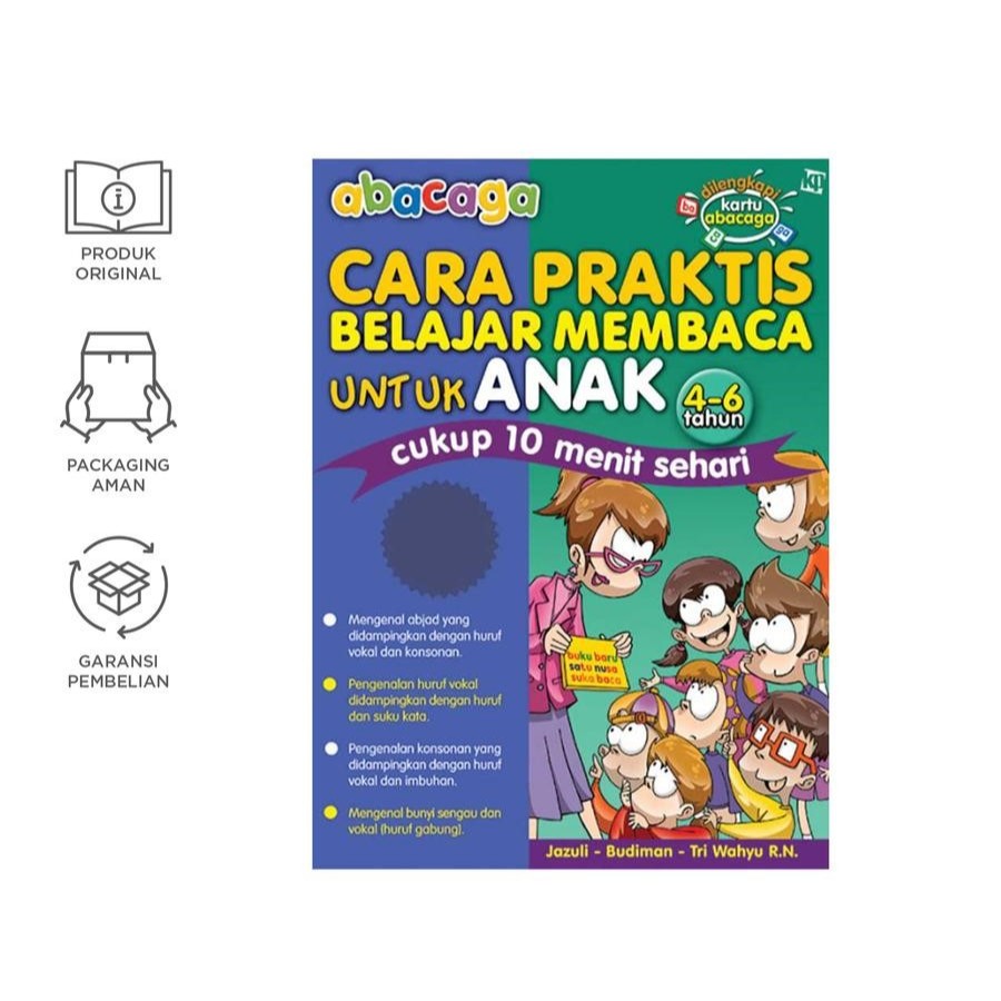 

TERLARIS-Buku ABACAGA: Cara Praktis Belajar Membaca untuk Anak