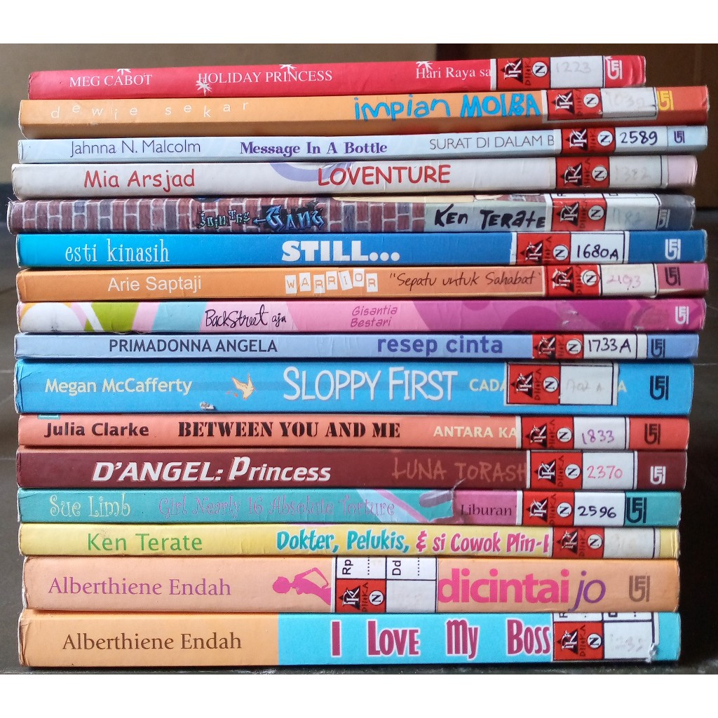 Novel Teenlit Indonesia dan Terjemahan Bekas Rental Bisa Pilih Judul (QBS) (Exrent)