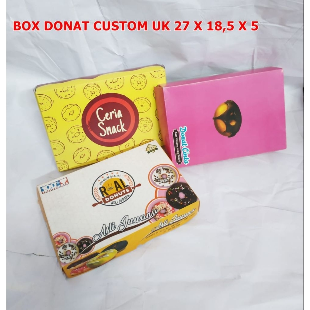 

BOX DONAT CUSTOM ISI 12 ISI 3 DOS DONAT BOX DONUTS CUSTOM