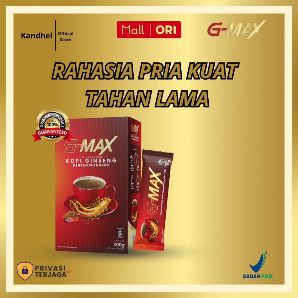 

KOPI GMAX MINUMAN KOPI STAMINA PRIA TAHAN LAMA ORIGINAL 100% EXTRA GINSENG & GULA AREN