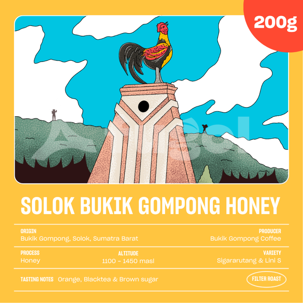 

Kopi Arabika Jawa Barat SOLOK BUKIK GOMPONG HONEY (200 gr) Single Origin Specialty Coffee Arabica Beans
