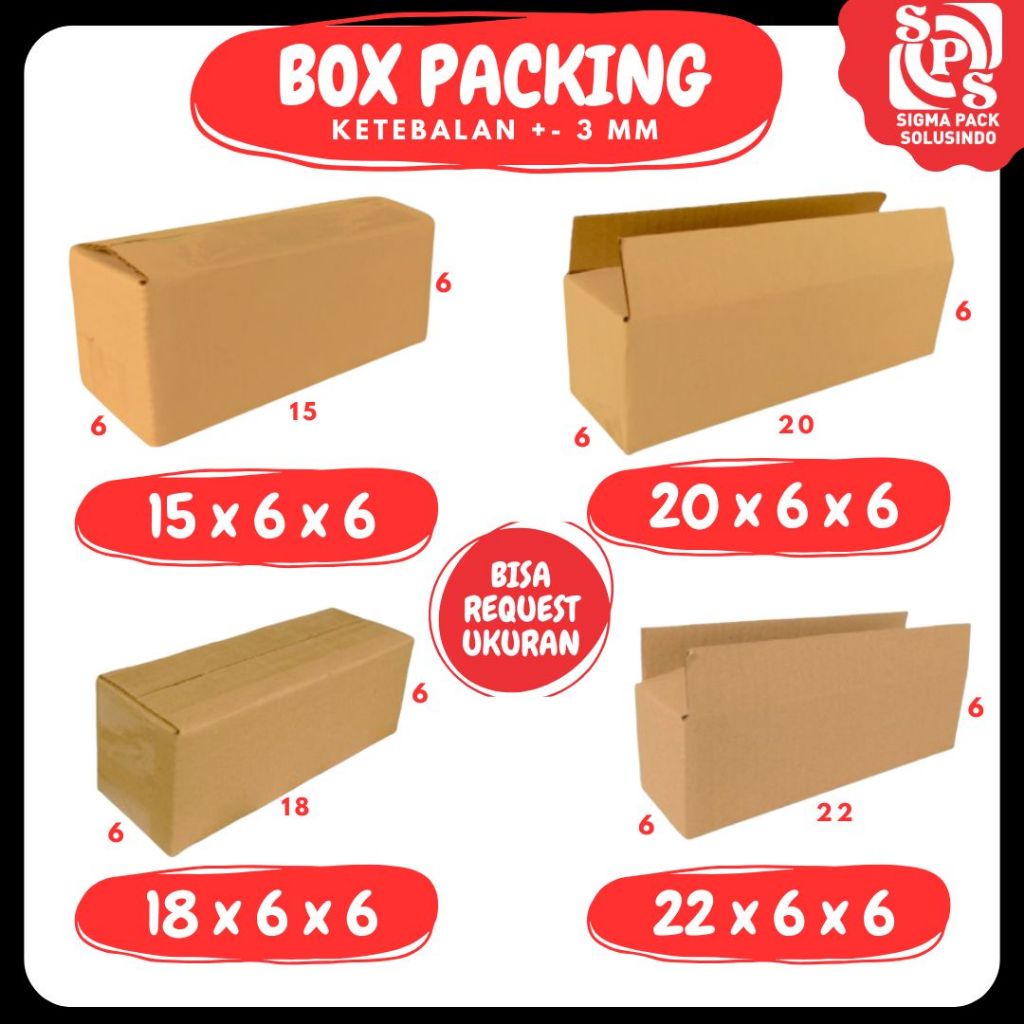 

Box 15x6x6/18x6x6/20x6x6/22x6x6 / Kardus 15x6x6/18x6x6/20x6x6/22x6x6 A1 / Dus 15x6x6 / 18x6x6 / 20x6x6 / 22x6x6 kardus Botol Zigma Pack