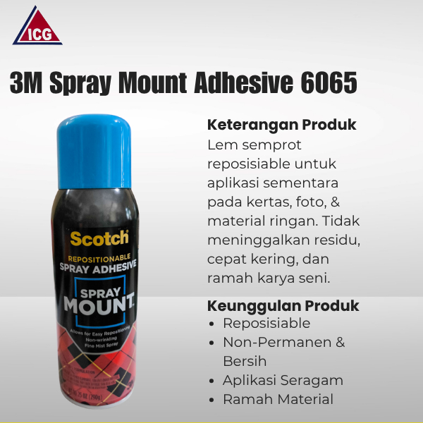 Scotch Spray Mount 3M Spray Adhesive | Lem Semprot