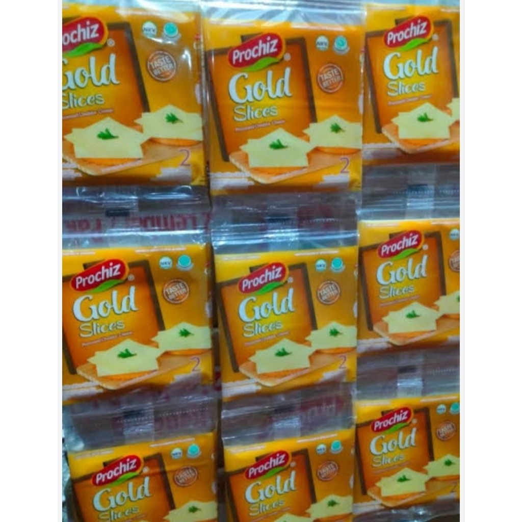 

(RENCENG) Prochiz Gold Slice Keju Cheddar Isi 8 Renceng