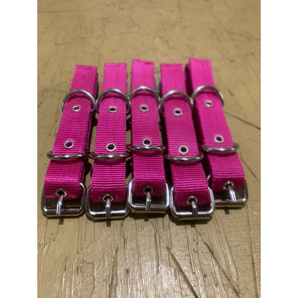 kalung domba batur ukuran cempe-tanggung warna pink