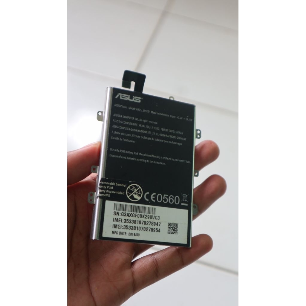Baterai asus zenfone max z010d ori copotan