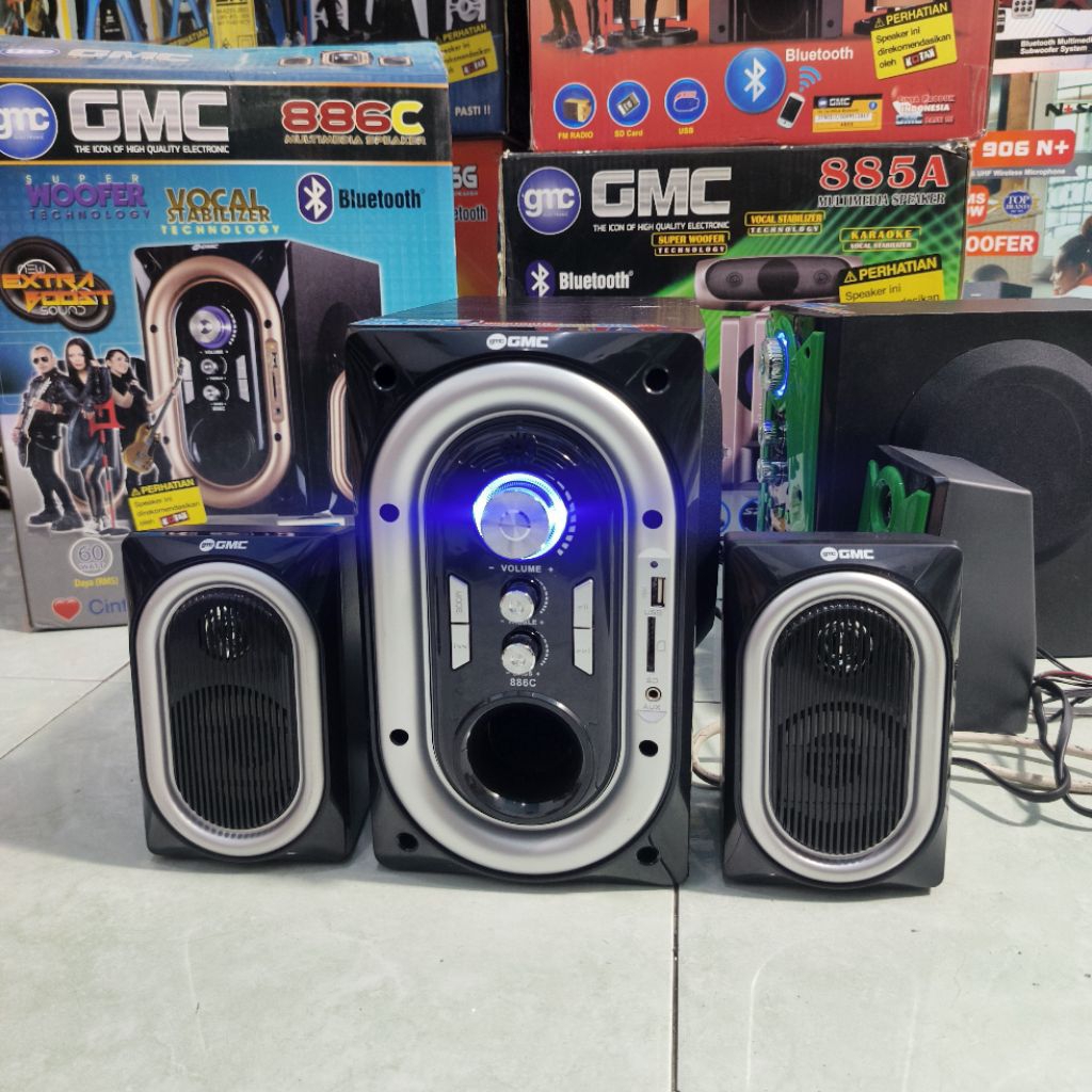 CUCI GUDANG SPEAKER GMC 886C BLUETOOTH