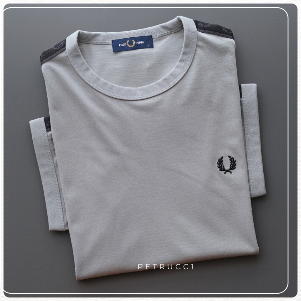 Fred Perry Ringer Tape Tee T shirt Cowo Pria Man FP ORIGINAL