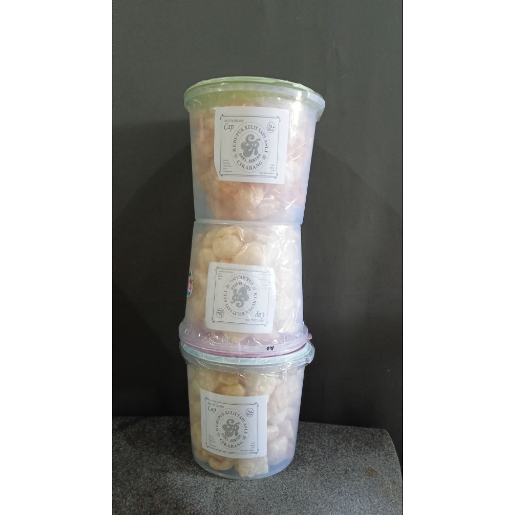 

Krupuk kulit sapi Cikarang 3 toples