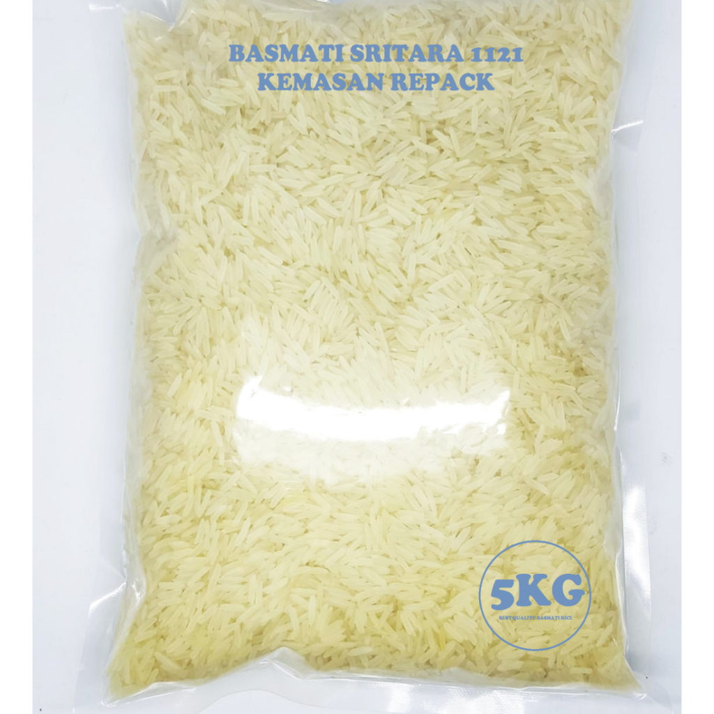 

Beras Basmati SRITARA 1121 Kemasan Repack 5kg Basmati Rice