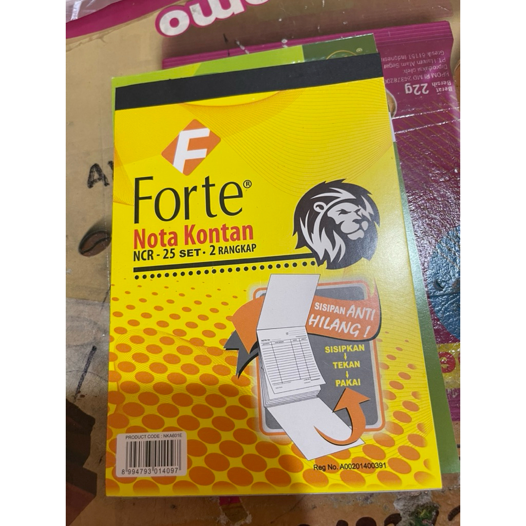 

nota kontan 2ply isi 25rangkap