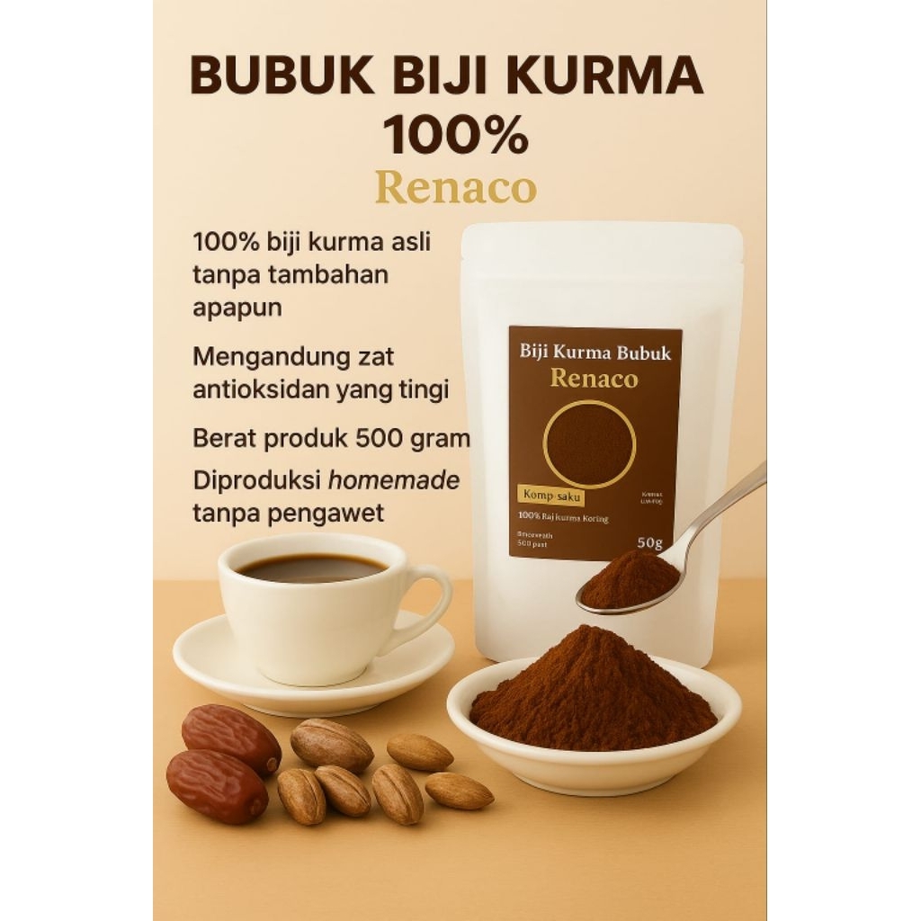 

Biji Kurma Bubuk Murni Kiloan by Renaco