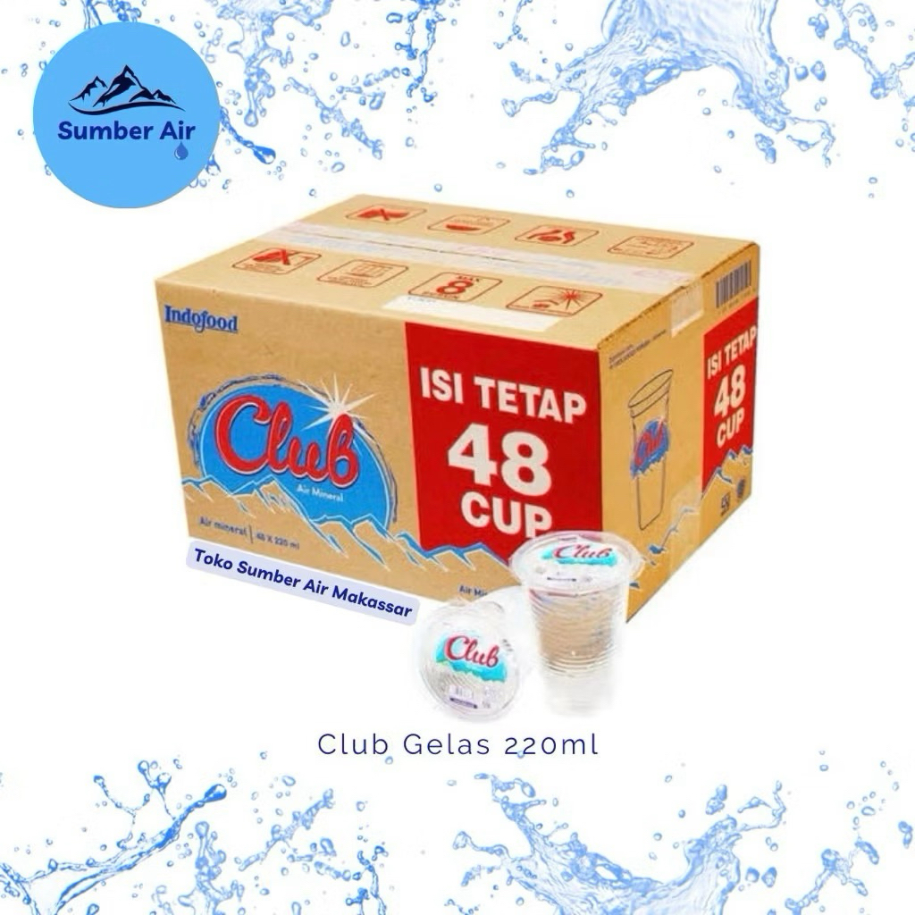 

Club gelas 220ml 48cup