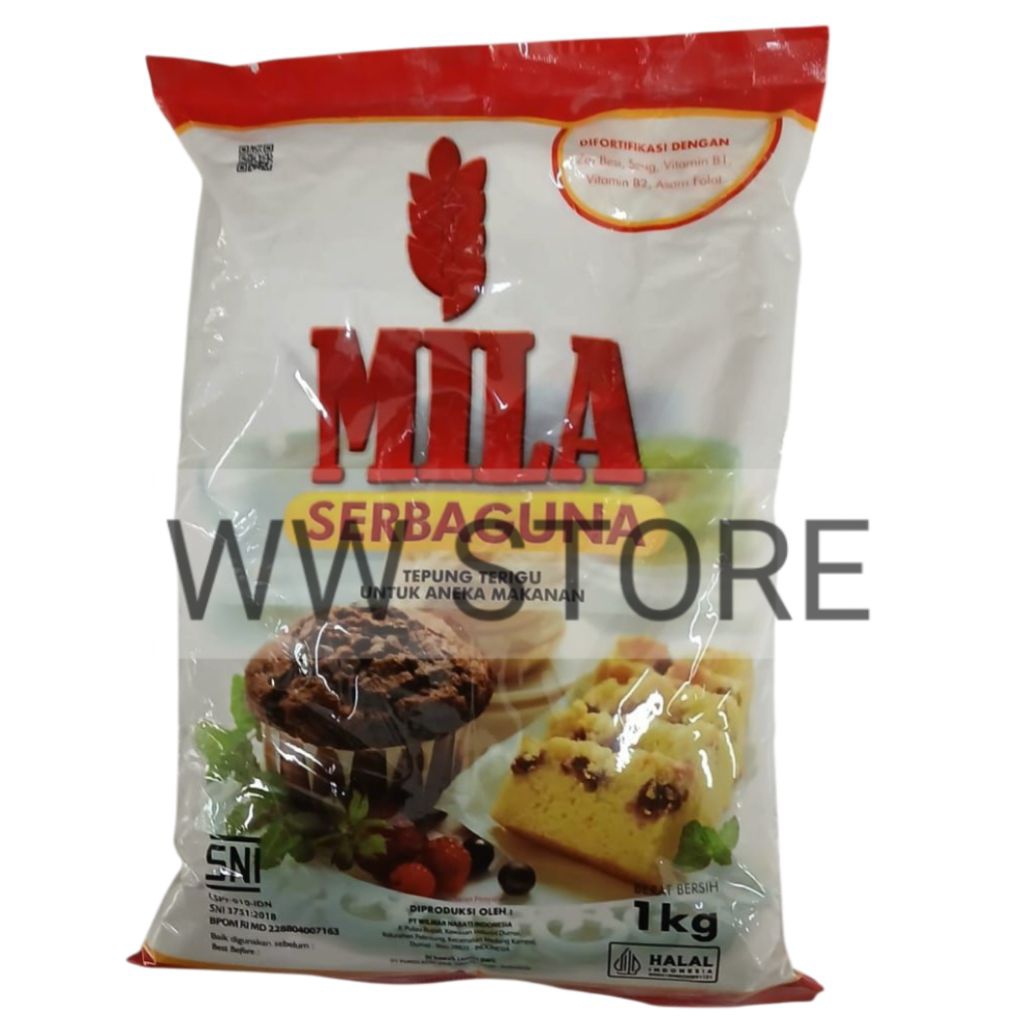 

Tepung Terigu Untuk Aneka Makanan halal MUI MILA SERBAGUNA SERBA GUNA Multi - Purpose Wheat Flour 1kg