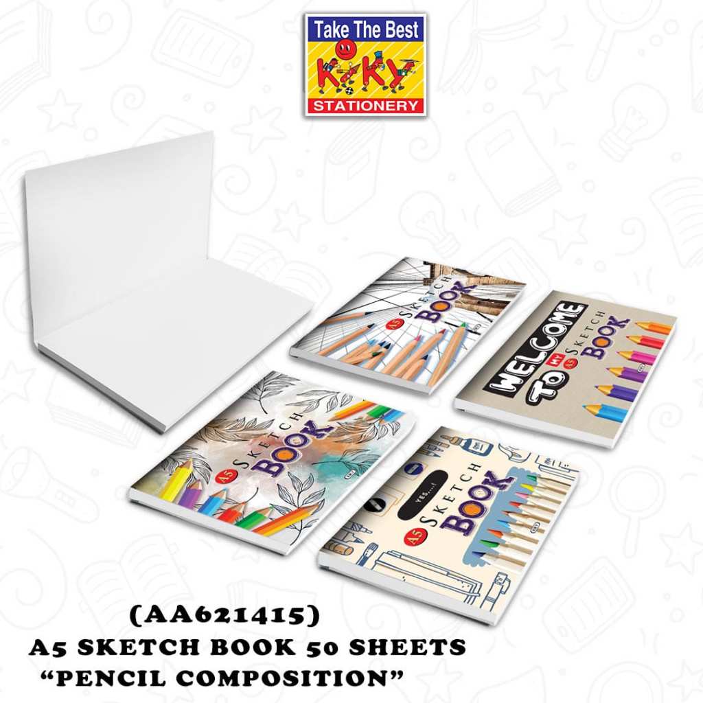 

KIKY Sketch Book / Buku Sketsa Ukuran A5 - Isi 50 Lembar (1 Pcs)