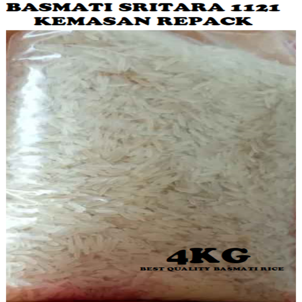

Beras Basmati SRITARA 1121 Kemasan Repack 4kg Basmati Rice