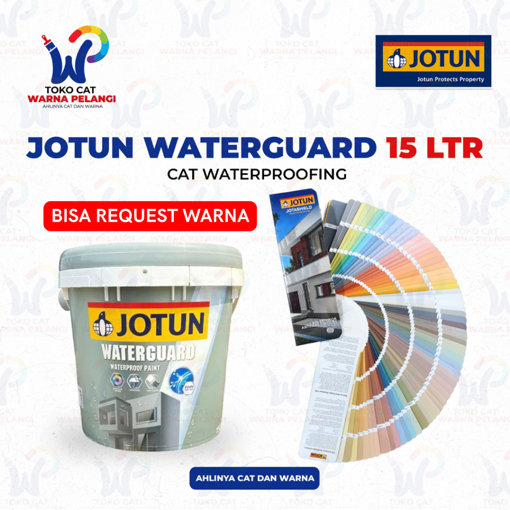 Cat Tembok Waterproof JOTUN WATERGUARD 15 Ltr (18 Kg) | Cat Tinting Jotun Waterproofing