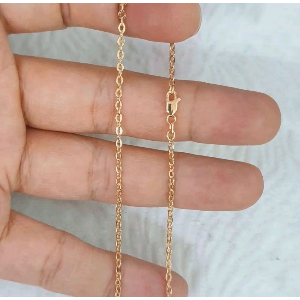 gelang kaki hollow fancy polos emas 70% 700 70 % 16k