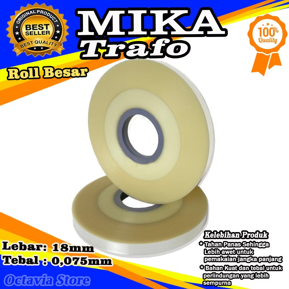 Mika Trafo Mika Bening 0,075mm x 18mm || Mika bening 1 roll